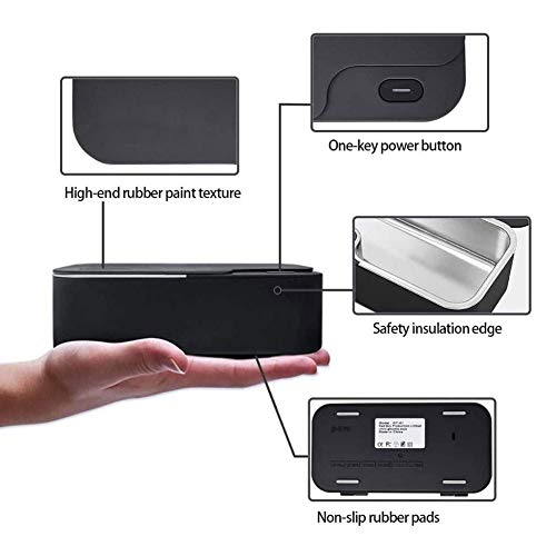 STBAAS Máquina Limpiador ultrasónico, Limpieza por ultrasonidos portátil del hogar Máquina for el Reloj del Anillo de Diamante de Las Lentes de la dentadura, ultrasonidos Glasses Cleaner