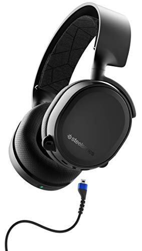 SteelSeries Arctis 3 Bluetooth - Auriculares de Juego con Cable e Inalámbricos para Nintendo Switch, PC, PlayStation 4, Xbox One, RV, Android e iOS, Negro