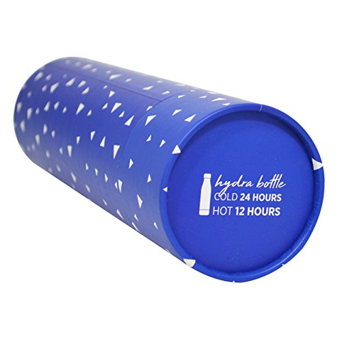 Sternitz Botella de Agua Hydra Acero Inoxidable con Aislamiento al vacio. Mantiene Tus Bebidas frías por 24 Horas y Calientes por 12 Horas. Water Bottle (Azul Marino)