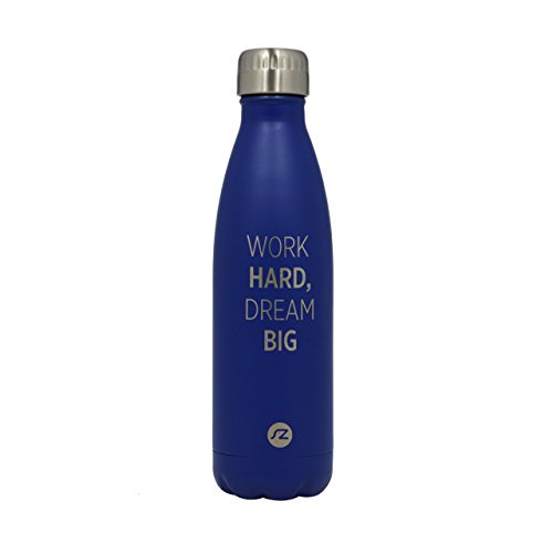 Sternitz Botella de Agua Hydra Acero Inoxidable con Aislamiento al vacio. Mantiene Tus Bebidas frías por 24 Horas y Calientes por 12 Horas. Water Bottle (Azul Marino)