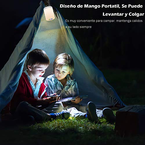 StillCool Lámpara de Noche Inteligente, Luz de Mesa Regulable con RGB Luz, Mango y Modo SOS para Dormitorio Oficina Sala de Estar y Acampada - Clase de Eficiencia Energética: A+