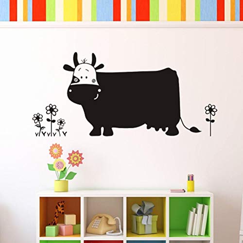 STOBOK Pegatinas de Pared de Pizarra Patrón de Vaca Linda Pizarra Etiqueta de la Pared Extraíble Peeling and Stick Vinyls para Dormitorio Sala de Estar Cocina 60x90cm