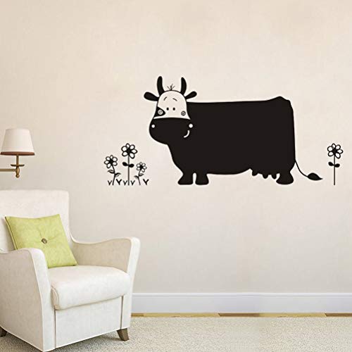 STOBOK Pegatinas de Pared de Pizarra Patrón de Vaca Linda Pizarra Etiqueta de la Pared Extraíble Peeling and Stick Vinyls para Dormitorio Sala de Estar Cocina 60x90cm