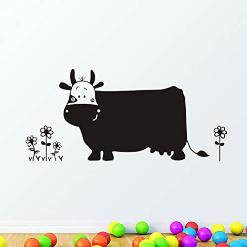 STOBOK Pegatinas de Pared de Pizarra Patrón de Vaca Linda Pizarra Etiqueta de la Pared Extraíble Peeling and Stick Vinyls para Dormitorio Sala de Estar Cocina 60x90cm