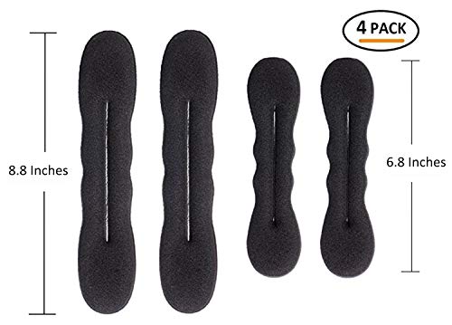 Styla Hair - Accesorio de esponja para el pelo para hacer moños perfectos (2 pequeños, 2 grandes)
