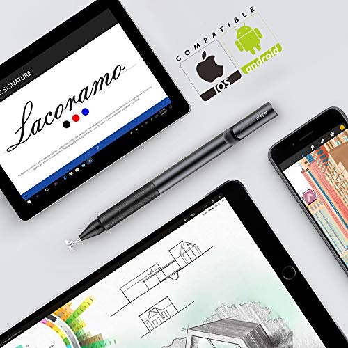 Stylus universal con agarre de textura antideslizante, alta sensibilidad y alta precisión, lápiz digital táctil LACORAMO Compatible con tabletas iPad/iPhone/Samsung/huawei,pantalla táctil Android /iOS