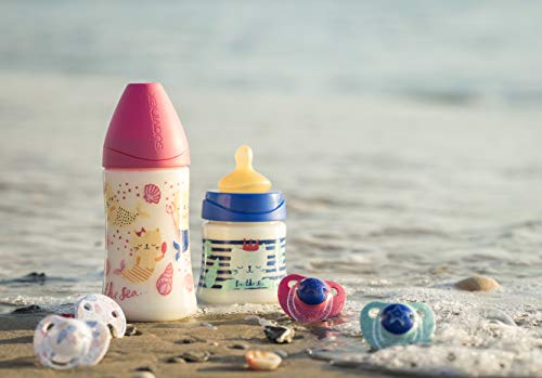 Suavinex - Chupete Tetina Anatómica Silicona, 6-18 Meses. 0% BPA, Diseño In The Sea, Color Azul Sea