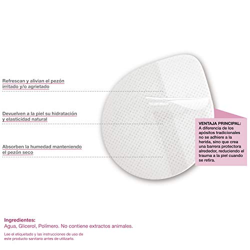 Suavinex - Pack 4 Parches Hidrogel, Reutilizables 24H, Blanco, 4 Unidades