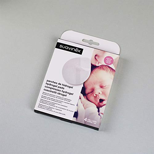 Suavinex - Pack 4 Parches Hidrogel, Reutilizables 24H, Blanco, 4 Unidades