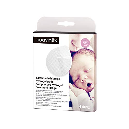 Suavinex - Pack 4 Parches Hidrogel, Reutilizables 24H, Blanco, 4 Unidades