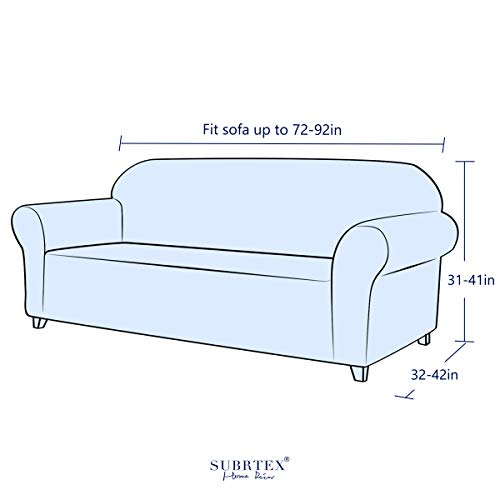 subrtex 1 Pieza Funda Sofa Elasticas Fundas de Sofa Antideslizante Cubierta Forros para Sofas Anti Arañazos Ajustable Protector (3 Plazas, Armada)
