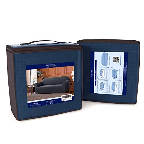 subrtex 1 Pieza Funda Sofa Elasticas Fundas de Sofa Antideslizante Cubierta Forros para Sofas Anti Arañazos Ajustable Protector (3 Plazas, Armada)