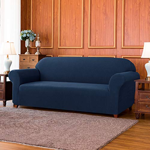subrtex 1 Pieza Funda Sofa Elasticas Fundas de Sofa Antideslizante Cubierta Forros para Sofas Anti Arañazos Ajustable Protector (3 Plazas, Armada)