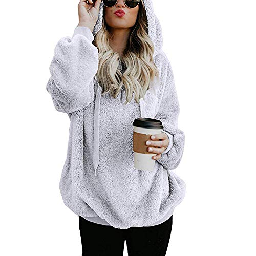Sudadera Informal de Manga Larga con Estampado Informal de Manga Larga para Mujer Sudaderas Cortas 2018 Otoño e Invierno Blusas con Manga Larga con Cordones Camiseta para Adolescentes Chicas