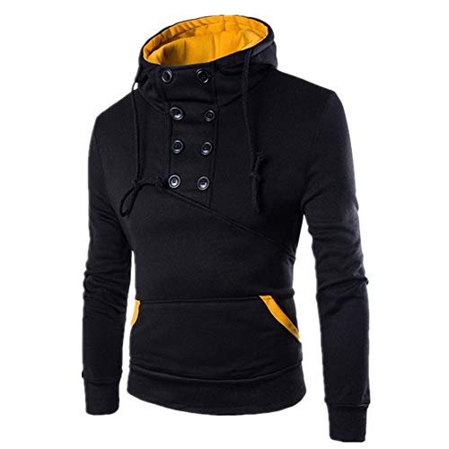 Sudaderas con capucha Sudaderas de los hombres de manga larga patchwork sudadera con capucha sudadera Top hombres ropa