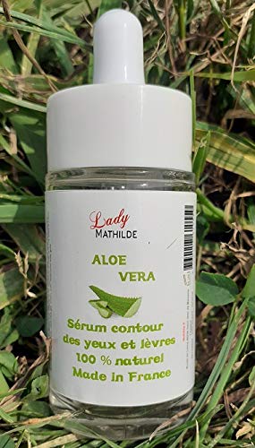 Suero para contorno de ojos y labios, con aloe vera y ácido hialurónico, 100% natural, 30 ml