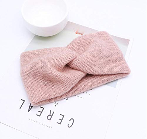 sufengshop Ragazza Inverno Nodo croce Fasce per capelli Fiocco solido Fasce lavorate a maglia Per donna Testa Elastico in lana Cerchio per capelli Ragazza Donna Accessori per capelli