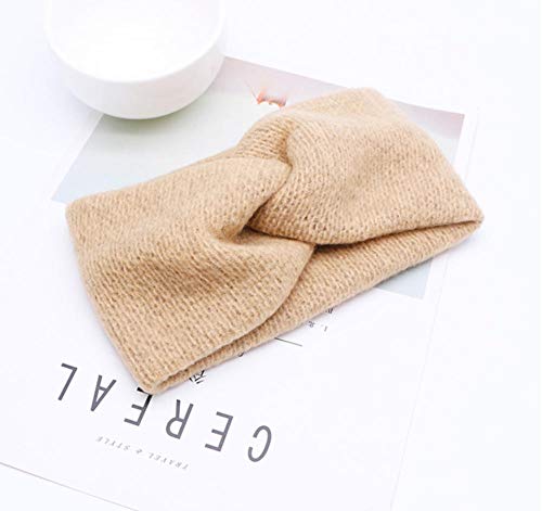 sufengshop Ragazza Inverno Nodo croce Fasce per capelli Fiocco solido Fasce lavorate a maglia Per donna Testa Elastico in lana Cerchio per capelli Ragazza Donna Accessori per capelli