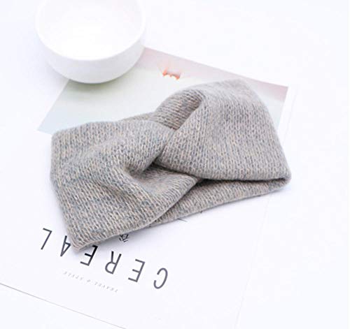 sufengshop Ragazza Inverno Nodo croce Fasce per capelli Fiocco solido Fasce lavorate a maglia Per donna Testa Elastico in lana Cerchio per capelli Ragazza Donna Accessori per capelli
