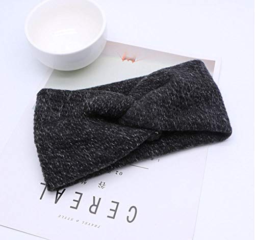sufengshop Ragazza Inverno Nodo croce Fasce per capelli Fiocco solido Fasce lavorate a maglia Per donna Testa Elastico in lana Cerchio per capelli Ragazza Donna Accessori per capelli
