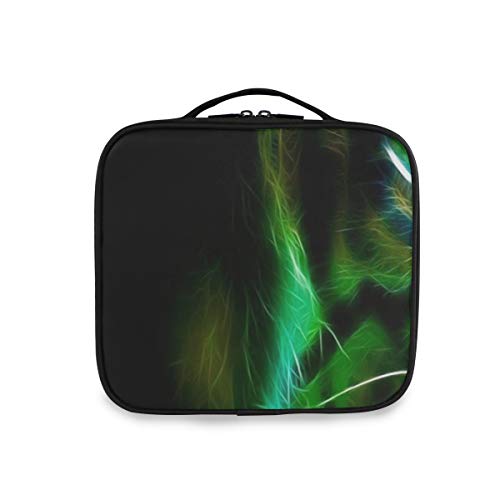 SUGARHE 3D Tiger Fractal,Neceser Maquillaje,Bolsa Cosméticos Organizador Brochas Maquillaje Estuches Portátil