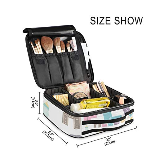 SUGARHE Hello Baby Quote with Kids Elements y Funny Owl Birds Welcome Newborn Party,Neceser Maquillaje,Bolsa Cosméticos Organizador Brochas Maquillaje Estuches Portátil