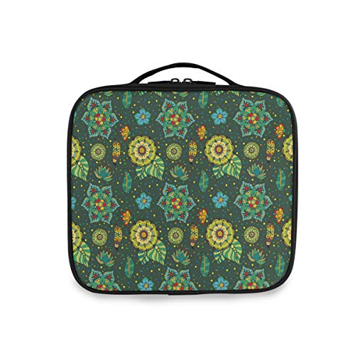 SUGARHE Impresión Festiva Colorida fantasía Floral,Neceser Maquillaje,Bolsa Cosméticos Organizador Brochas Maquillaje Estuches Portátil