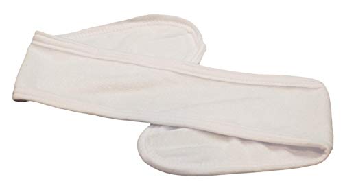 sugaring Cane cinta de pelo Frottier, banda ajustable con Velcro para tratamientos kosmetische pelo, protección en cera, maquillaje, Wellness – Lavado Bar, color blanco