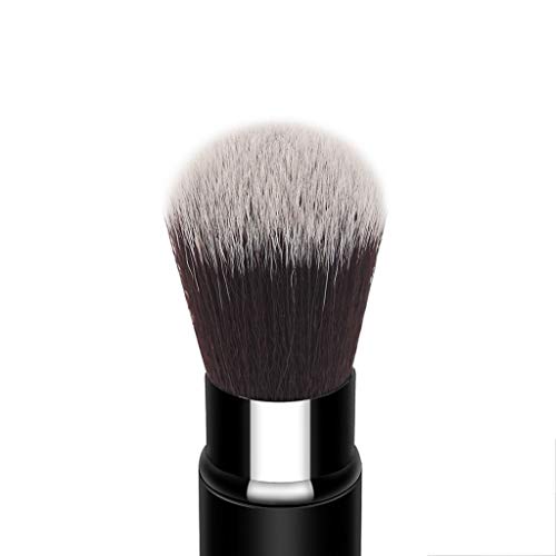 Sulifor Herramientas de belleza -Pincel de maquillaje de fibra artificial - Cabeza blanca y fondo negro,cómodo y durantable