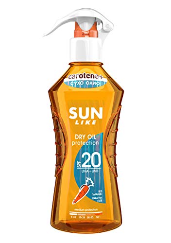 Sunlike Aceite Seco bronceador con Zanahoria Vitamina E SPF 20 Pulverizador 200 ml