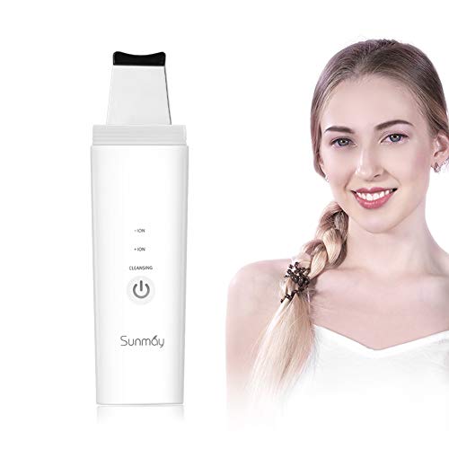 SUNMAY Depurador de piel Ultrasónico, Exfoliación Facial Ultrasónica Limpiador de Poros para Limpieza Facial