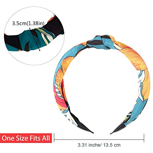 SUNPAT 8 Piezas Arco Nudo Diadema Twist Nudo Hairbands Nudo Cruzado Diadema Ancho Accesorios Para el Cabello Para Mujeres Niñas Suministros de Vestuario