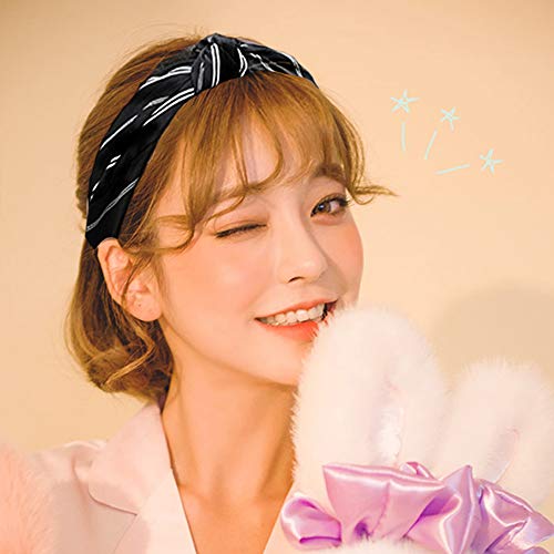 SUNPAT 8 Piezas Arco Nudo Diadema Twist Nudo Hairbands Nudo Cruzado Diadema Ancho Accesorios Para el Cabello Para Mujeres Niñas Suministros de Vestuario