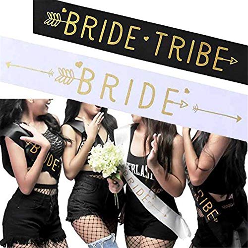 SUNPAT 9 Piezas de la Novia de la Tribu y 1 Faja de la Novia, Fajas de la única Tribu de la Novia Para la Despedida de Soltera Para Despedida de Soltera, Favores de la Fiesta de Compromiso