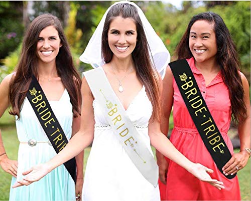 SUNPAT 9 Piezas de la Novia de la Tribu y 1 Faja de la Novia, Fajas de la única Tribu de la Novia Para la Despedida de Soltera Para Despedida de Soltera, Favores de la Fiesta de Compromiso