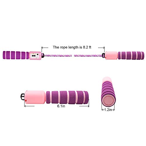 Sunshine smile Cuerda para Saltar Ajustable, Saltar la Cuerda de Boxeo y Mango de Espuma, Saltar la Cuerda de Boxeo, Cuerda de Saltar Cuerda de Velocidad (Morado)
