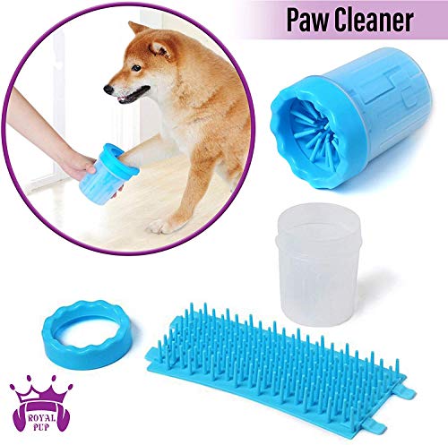 Sunshine smile Limpiador de Huellas de Perro,Limpiador de Patas de Perro,Lavadora de pies de Perro,Taza de Limpieza para Mascotas,Limpiador de Patas para Perro Gato,Taza de pie para Mascotas (Azul)