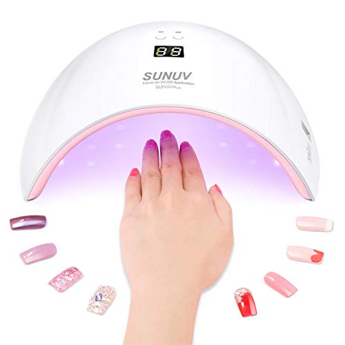 SUNUV Lámpara Secador de Uñas, 36W LED UV Gel Esmalte de Uñas Curado Luz Máquina, Con Sensor Automático y Pantalla LCD Para Manicura Pedicure Nail Art