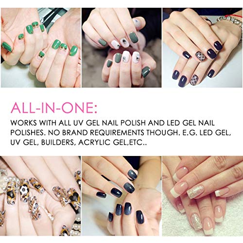 SUNUV Lámpara Secador de Uñas, 36W LED UV Gel Esmalte de Uñas Curado Luz Máquina, Con Sensor Automático y Pantalla LCD Para Manicura Pedicure Nail Art