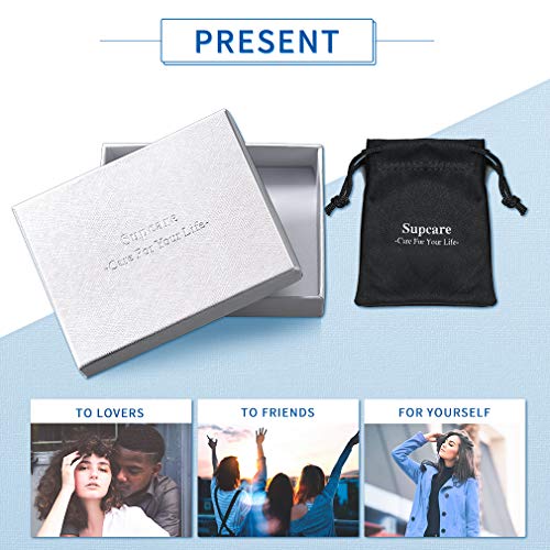 Supcare Difusor de Aceites Esenciales Colgantes Acero Inoxidable Plateado Collar de Hombre y Mujer Aromaterapia con Diseño Redondo Aromatizador