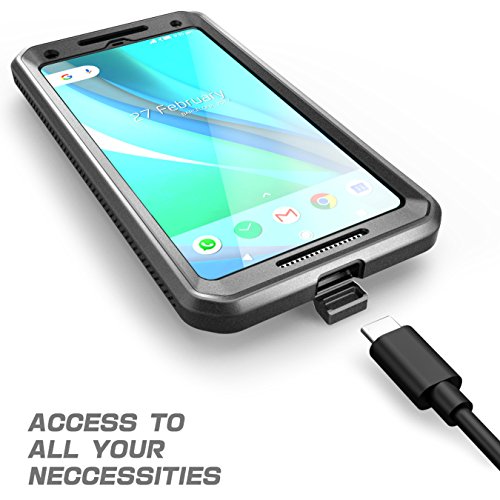 SupCase Funda Google Pixel 2 XL, Funda Resistente de Cuerpo Completo con Protector de Pantalla Incorporado para Google Pixel 2 XL (2017) Unicorn Beetle Pro Series （Negro