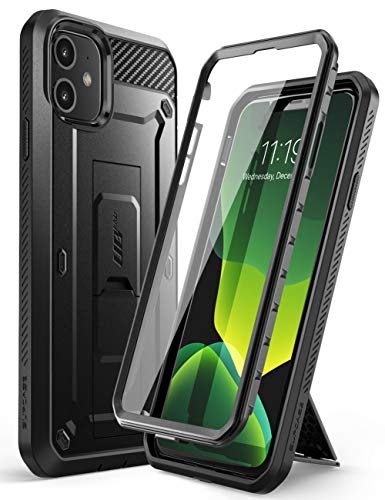 SupCase Funda iPhone 11 [Unicorn Beetle Pro Serie] 360 Carcasa Antigolpes Case con Clip de Cinturon y Protector de Pantalla Incorporado (Negro)