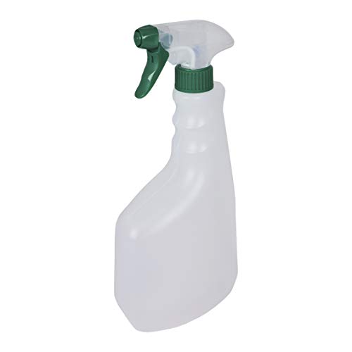 Super Net Cali Botella pulverizador vaporizador de plástico. 750 ml. Spray rellenable para jardín, Limpieza, Industria, hogar y Profesional. Resistente Productos químicos. (12 Unidades, Traslúcido)