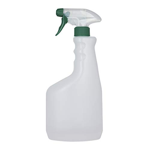 Super Net Cali Botella pulverizador vaporizador de plástico. 750 ml. Spray rellenable para jardín, Limpieza, Industria, hogar y Profesional. Resistente Productos químicos. (12 Unidades, Traslúcido)