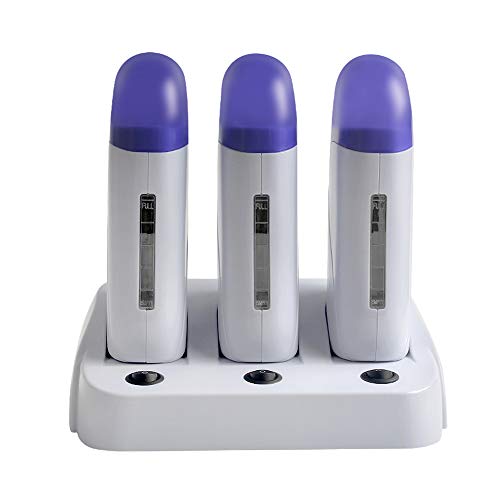 SuperMega Cartucho - Calentador Cera Tibia depilación de cartucho Roll colo al azarOn (Blanco 3 Rolones)