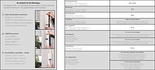 SuperRollo Professional SR10250 GW250 - Recogedor de cinta eléctrico (23 mm, fuerza de tracción máx.) 45 kg.
