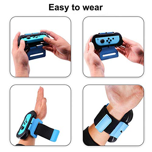 SUPERSUN 2 Piezas Correa para la Muñeca para Just to Dance 2021 2020 2019 2018 (Edición para Nintendo Switch), Adjustable Brazalete Brassard para Nintendo Switch Dance Juego, Agarrar para Joy Con