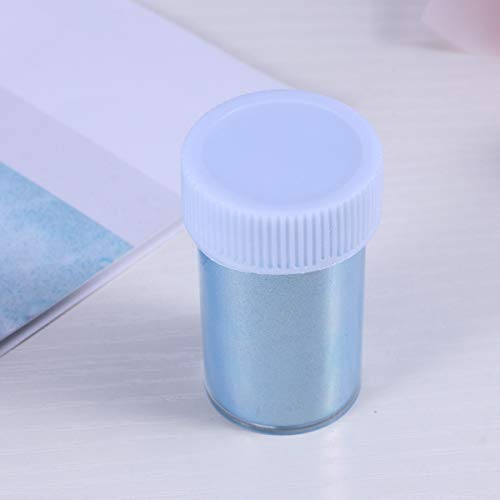 Supvox Polvo de maquillaje mineral en polvo de pigmento de mica Seguro de usar para el trabajo hecho a mano Nail Lápiz labial Fabricación de joyas (azul dorado)