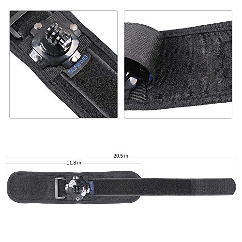 SUREWO Correa de muñeca compatible con GoPro Hero 8/7/(2018)/6/5 Negro, DJI Osmo Action, Insta360 ONE R, APEMAN/Crosstour/AKASO/Campark y más