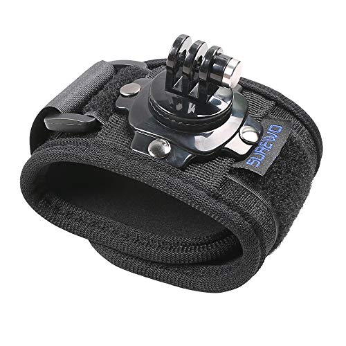 SUREWO Correa de muñeca compatible con GoPro Hero 8/7/(2018)/6/5 Negro, DJI Osmo Action, Insta360 ONE R, APEMAN/Crosstour/AKASO/Campark y más